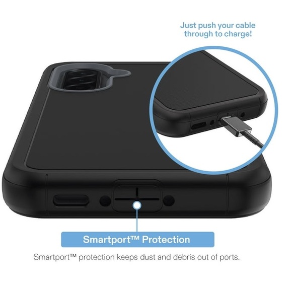 Samsung Galaxy A36 5G Rugged Phone Case by Onn - BRAND NEW!! phones cases black - Picture 5 of 6